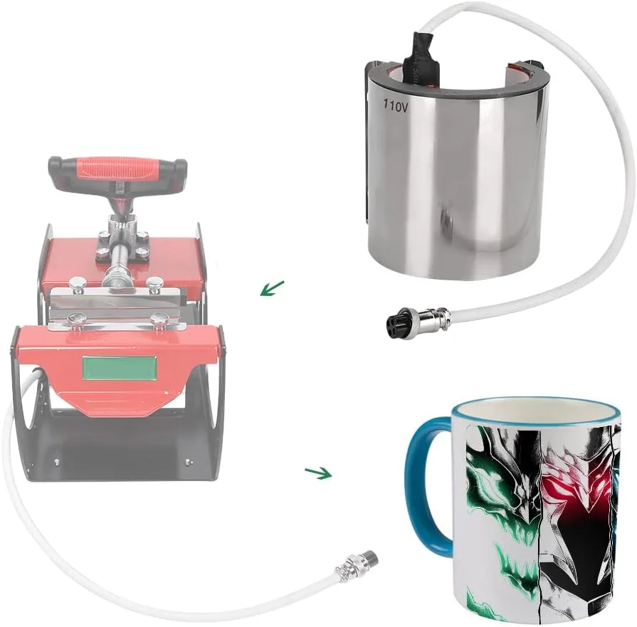 TOPINCN Mug Press, Mug Cup Press Heating Transfer Attachment