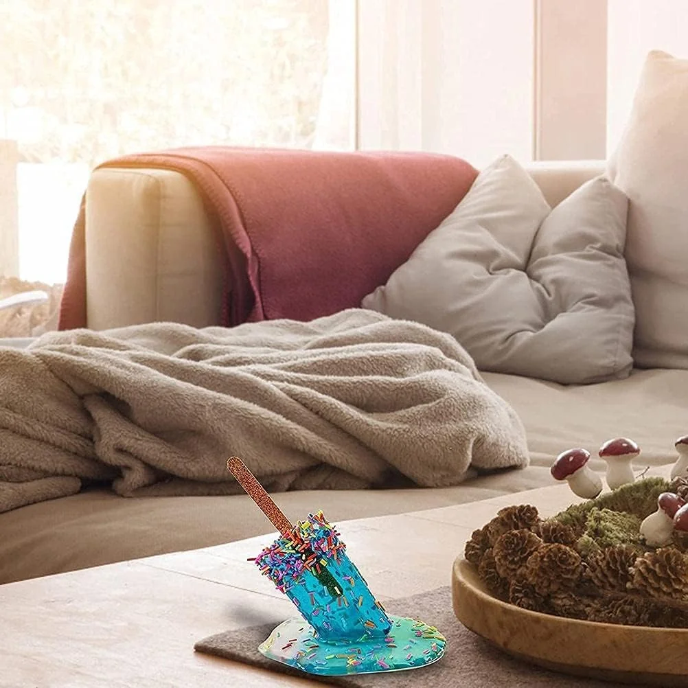 TOPINCN Popsicle Decoration, Melting Ice Cream Statues Summer