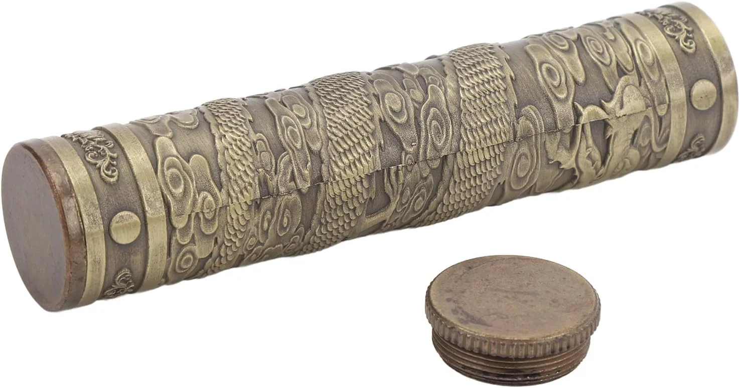 TOPINCN Portable Metal Tube Container, Metal Tube Container