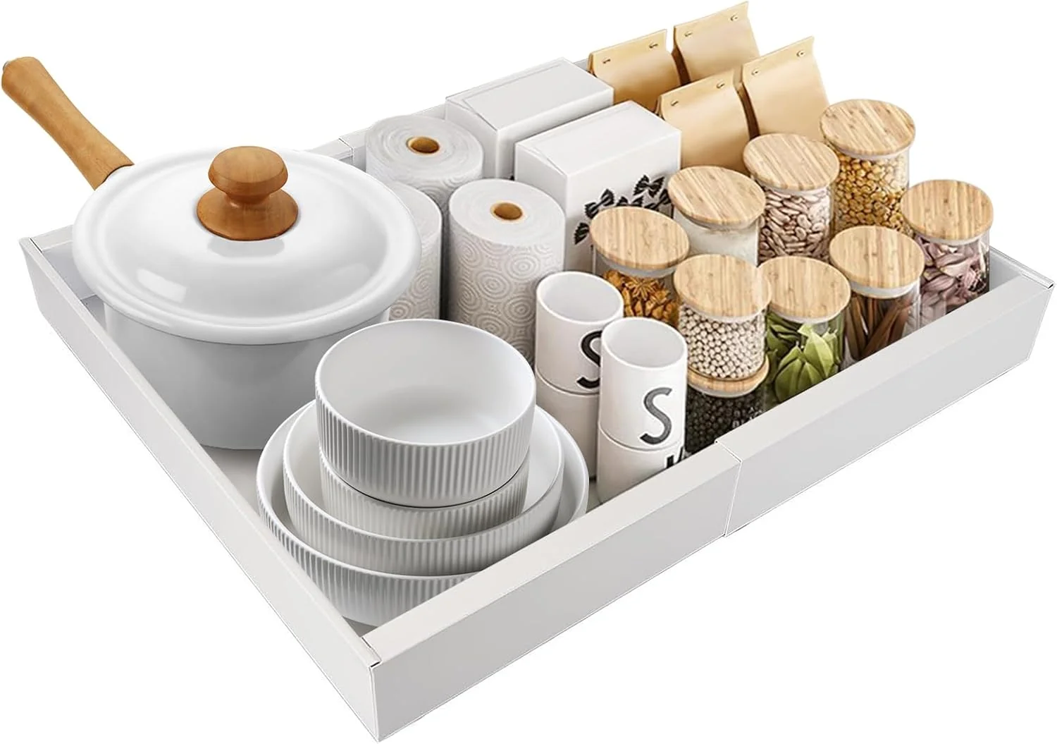 TOPINCN Pull Out Drawer, Drawer Organizer Kitchen, Organizer