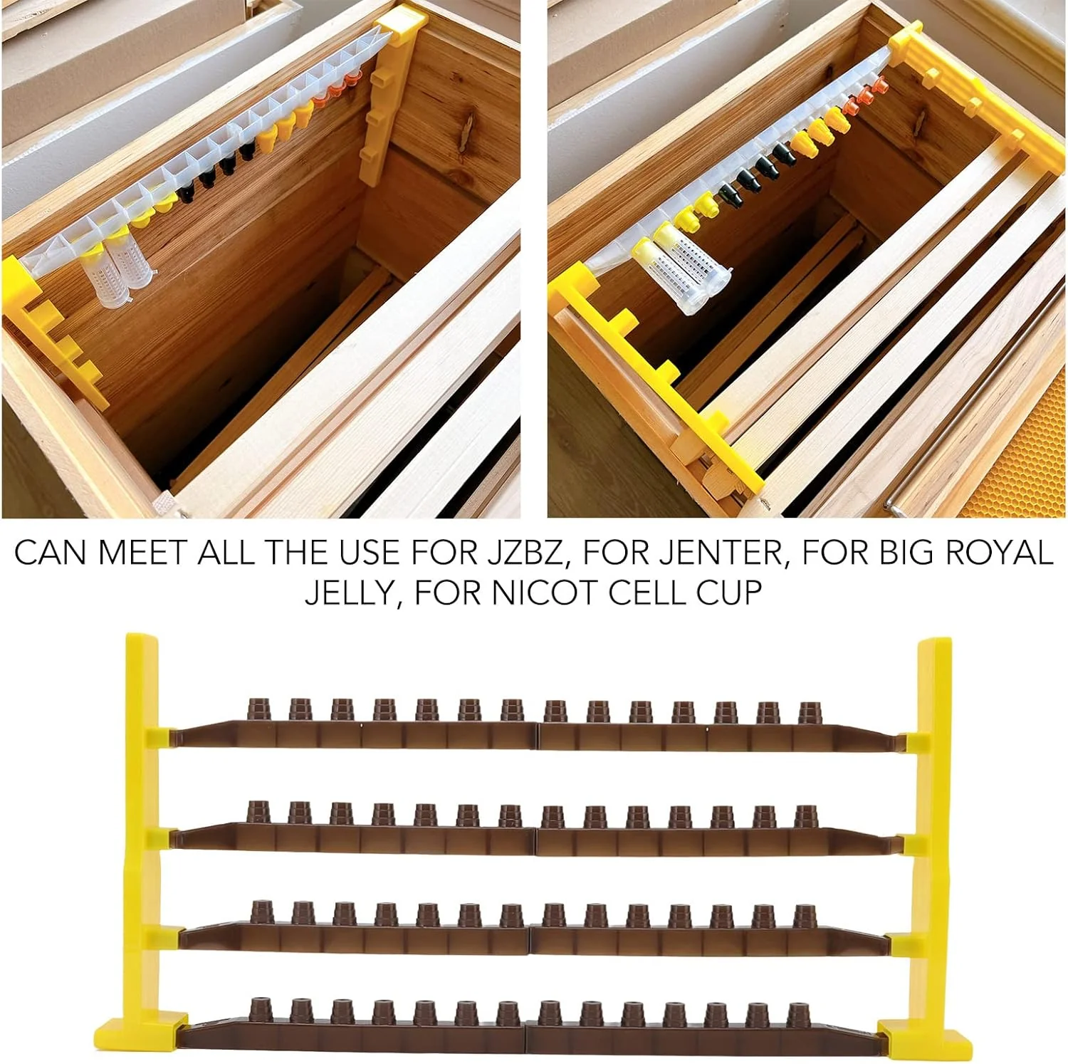 TOPINCN Queen bee Frame Cell Bar, Queen Bee