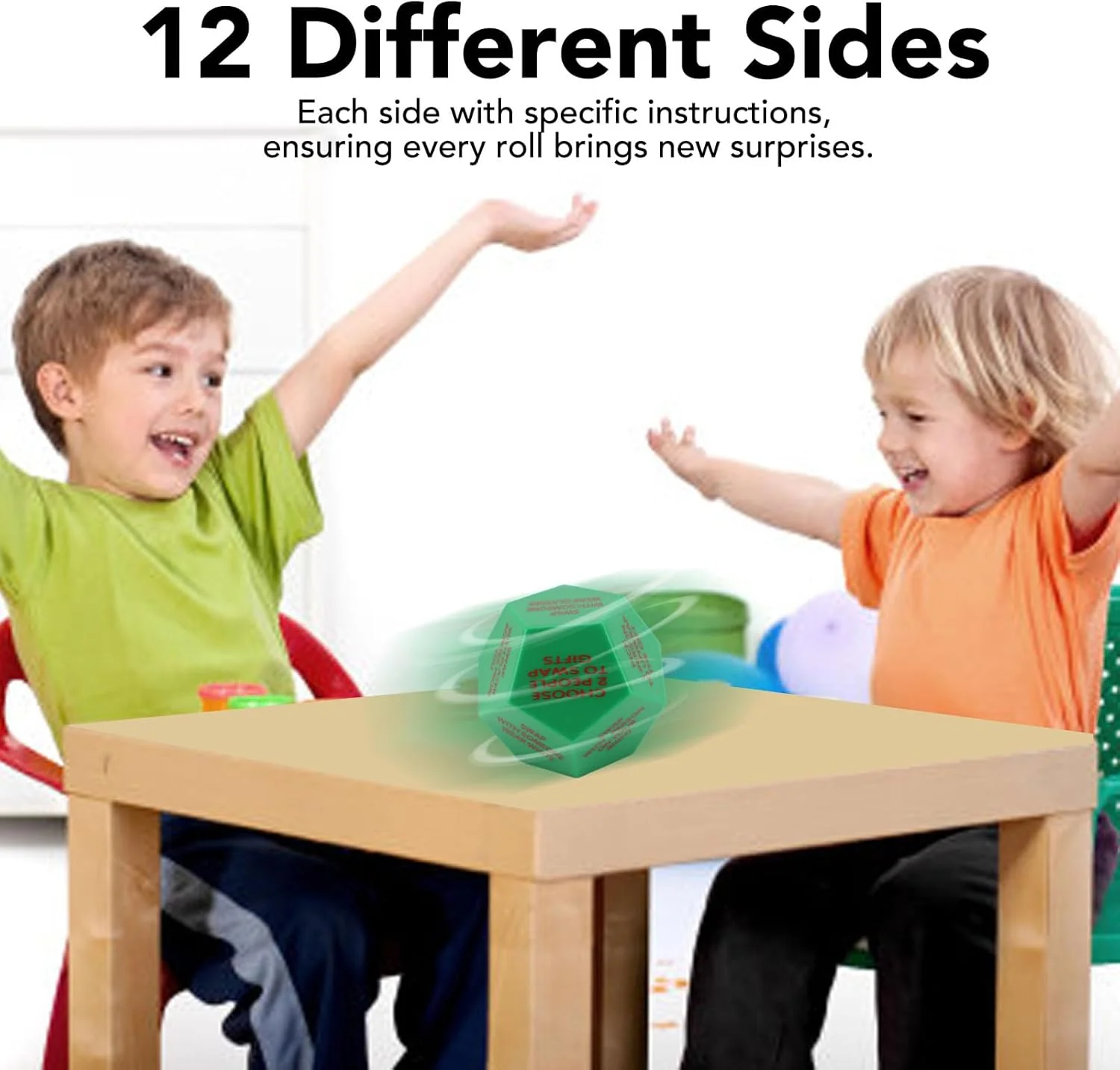 TOPINCN Santa Swap Present Exchange Dice, 12 Different