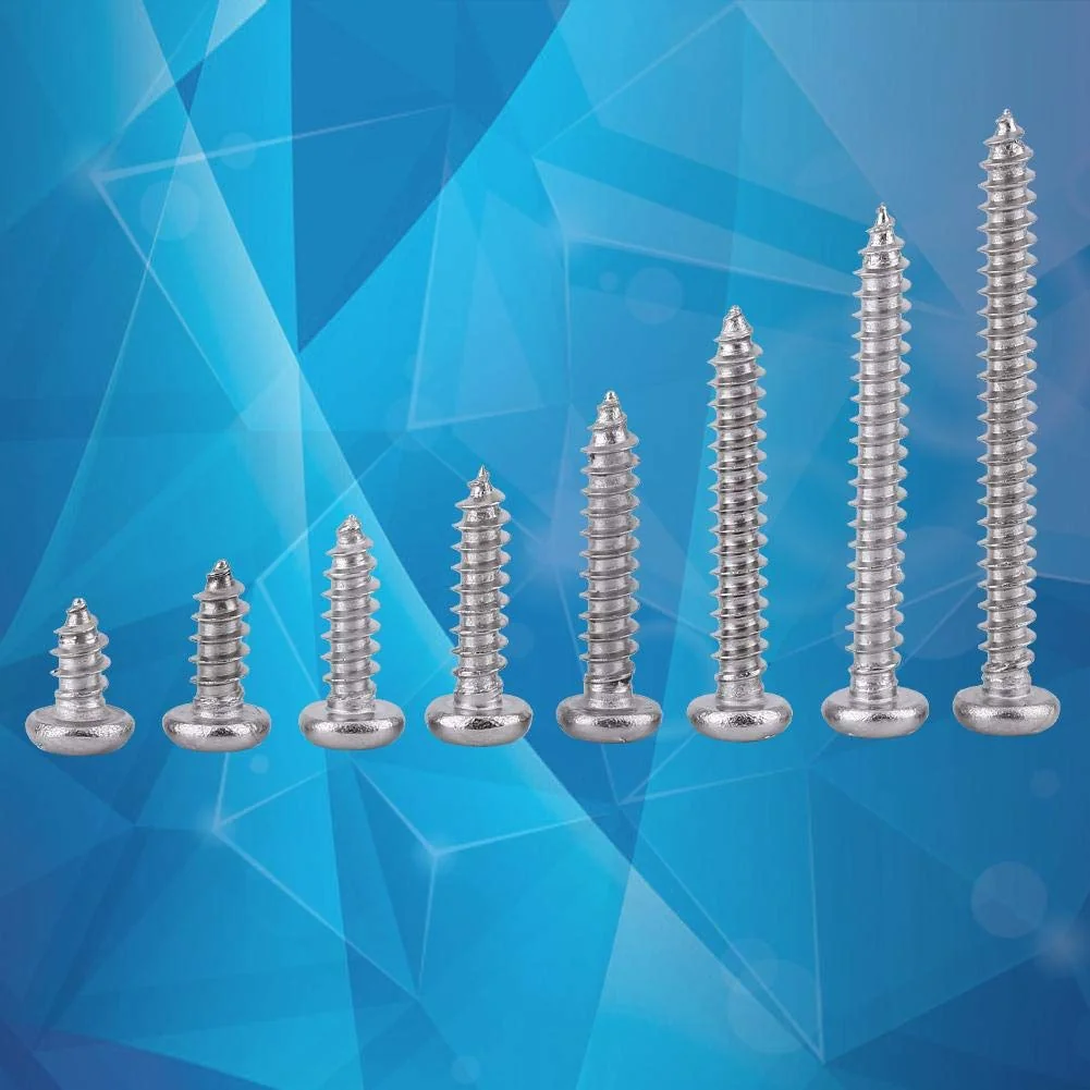 TOPINCN Screws, 200Pcs Stainless Steel Self-Tapping M3 6MM~30MM