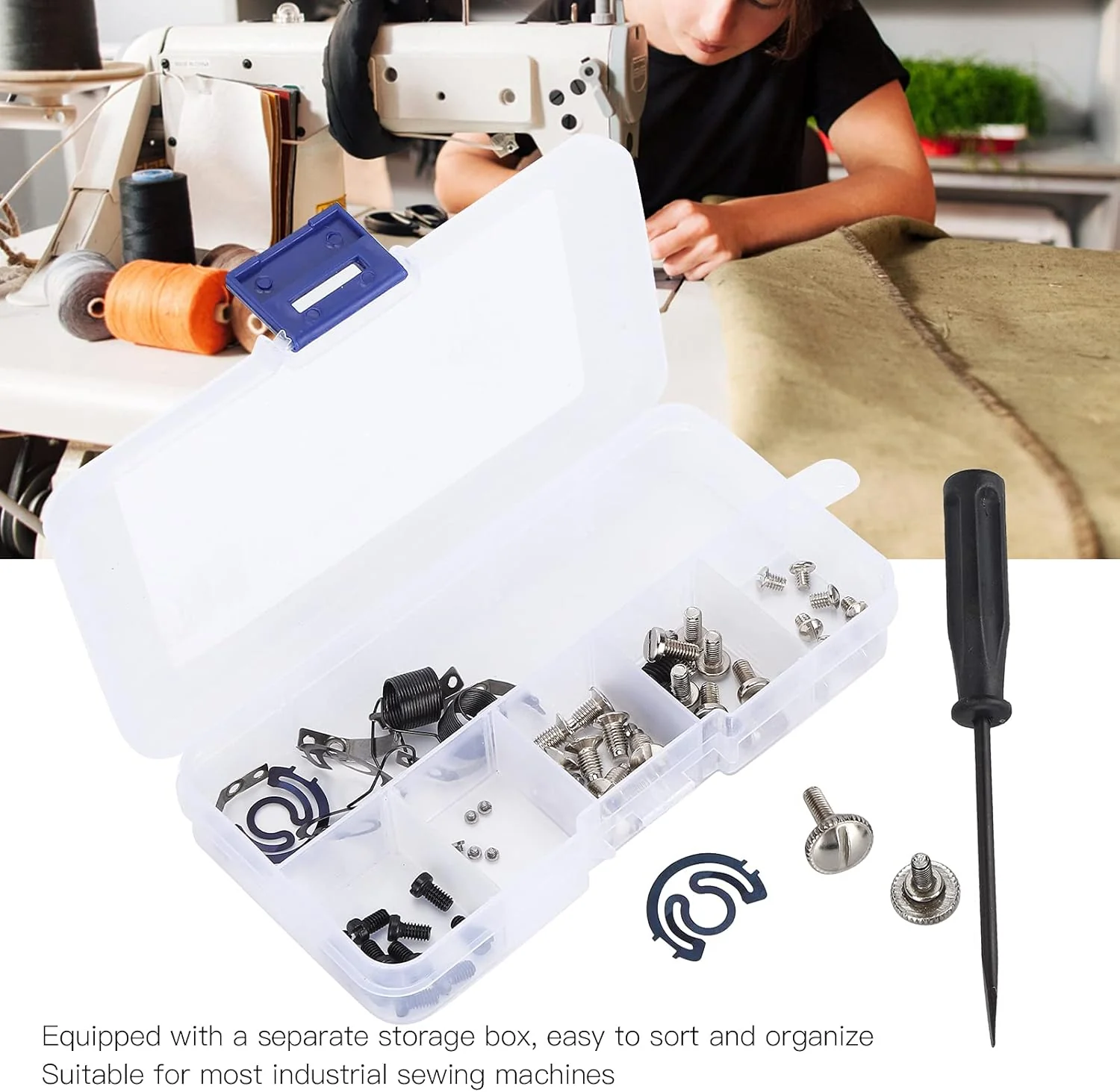 TOPINCN Sewing Screw, Metal Fasteners Multiple Types Easy