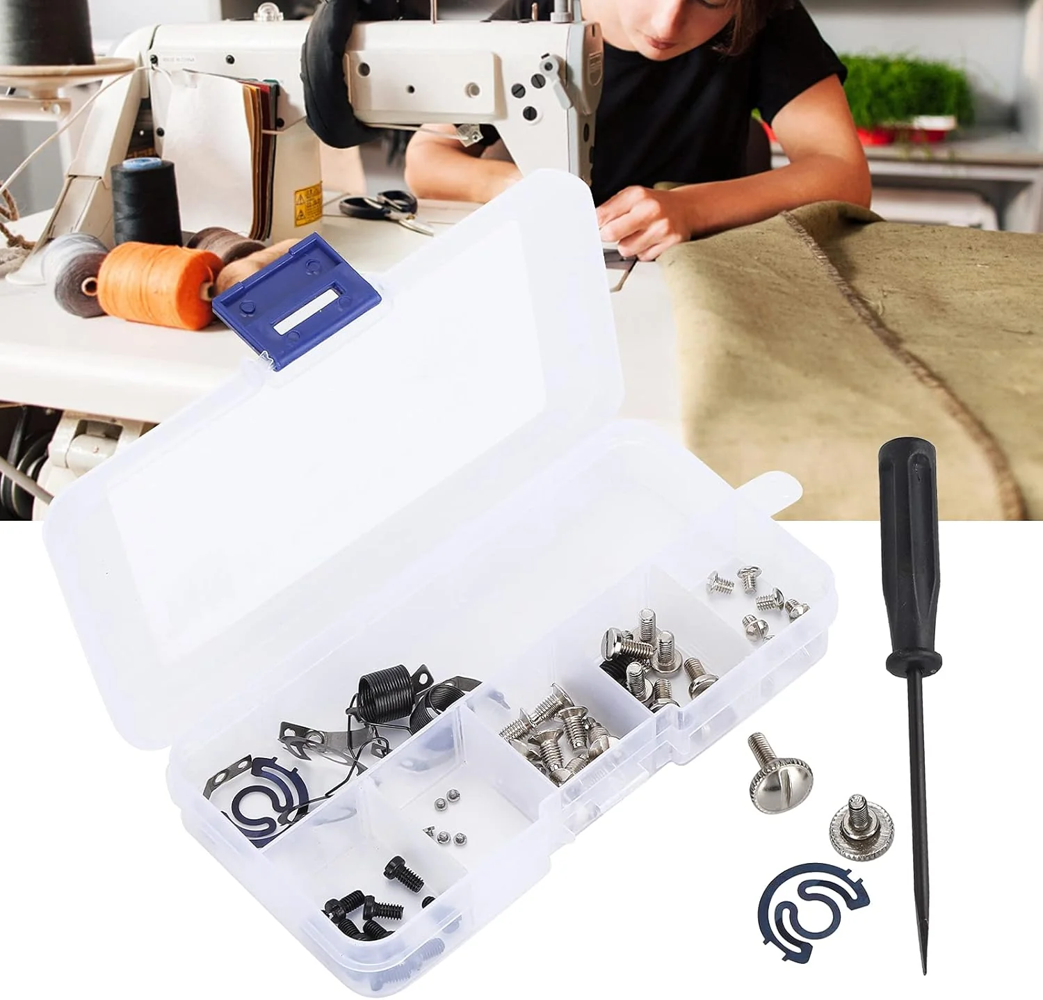 TOPINCN Sewing Screw, Metal Fasteners Multiple Types Easy