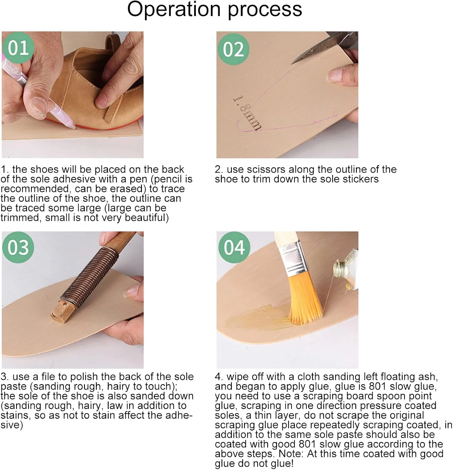 TOPINCN Shoe Sole Repair Rubber, Skid DIY Shoe Bottom