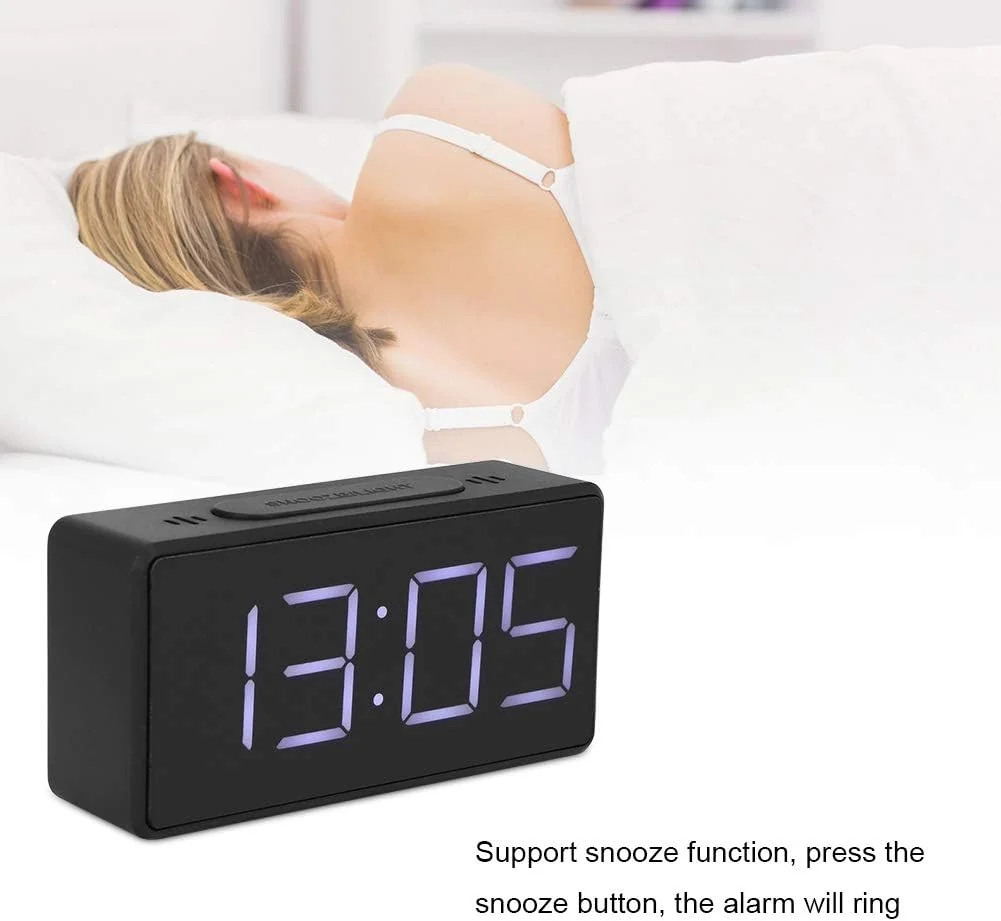 TOPINCN Simple Electronic Clock LED Bedside Alarm Clock