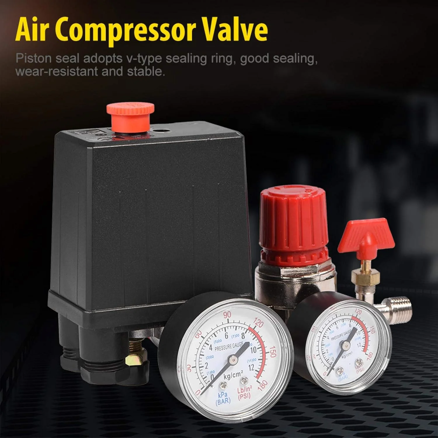 TOPINCN Small Air Compressor Pressure Switch Control Valve