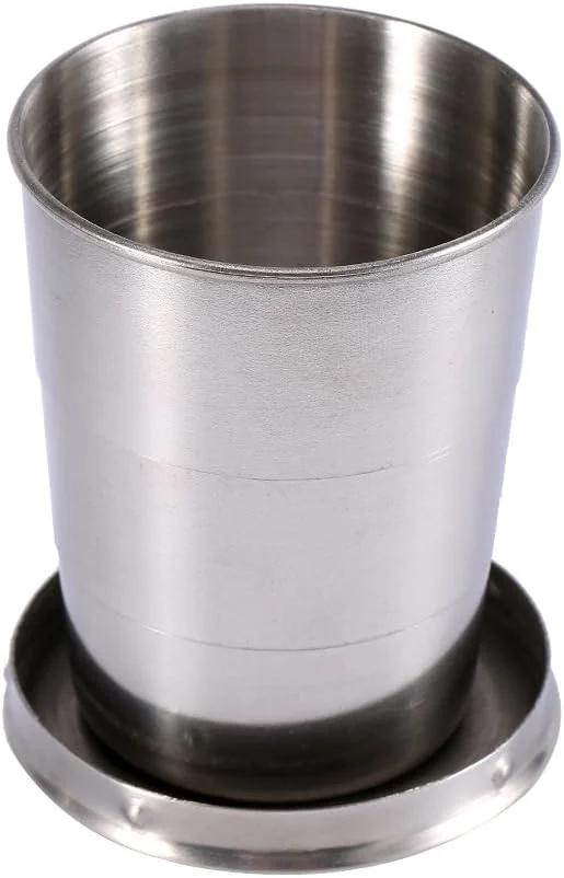 TOPINCN Stainless Steel Collapsible Cup Camp Wine Glass