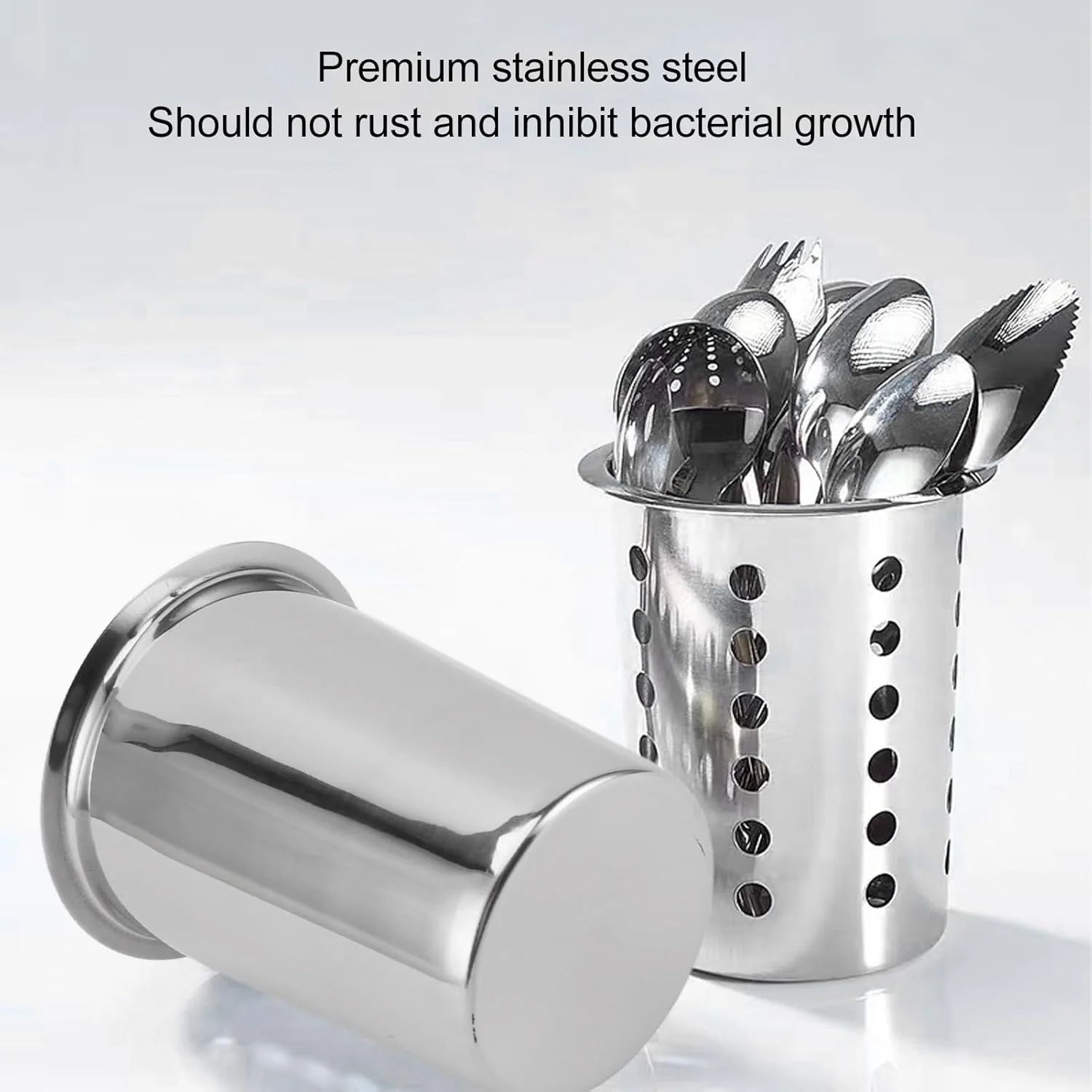TOPINCN Stainless Steel Utensil Holder, Multifunctional Design Large