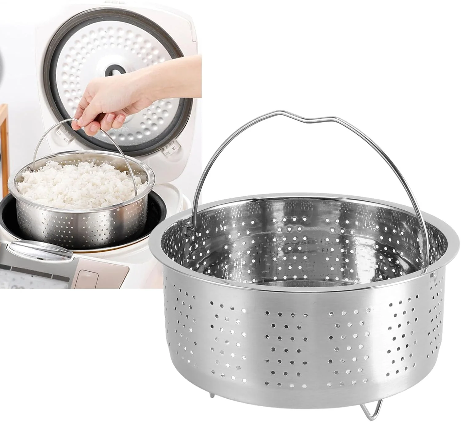 TOPINCN Steam Basket, Stainless Steel Steam Basket with