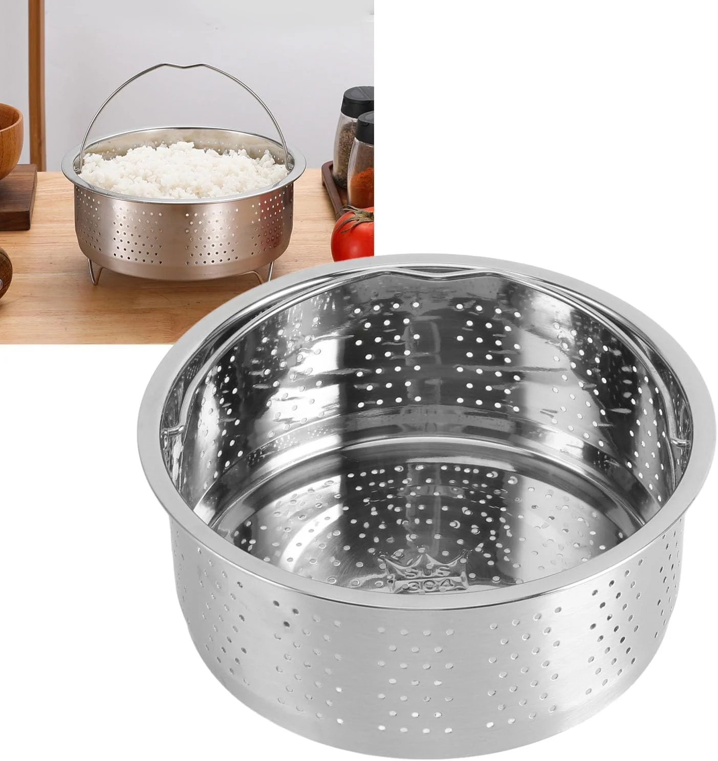 TOPINCN Steam Basket, Stainless Steel Steam Basket with