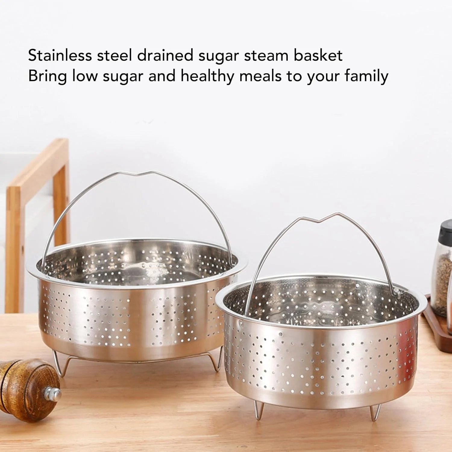 TOPINCN Steam Basket, Stainless Steel Steam Basket with