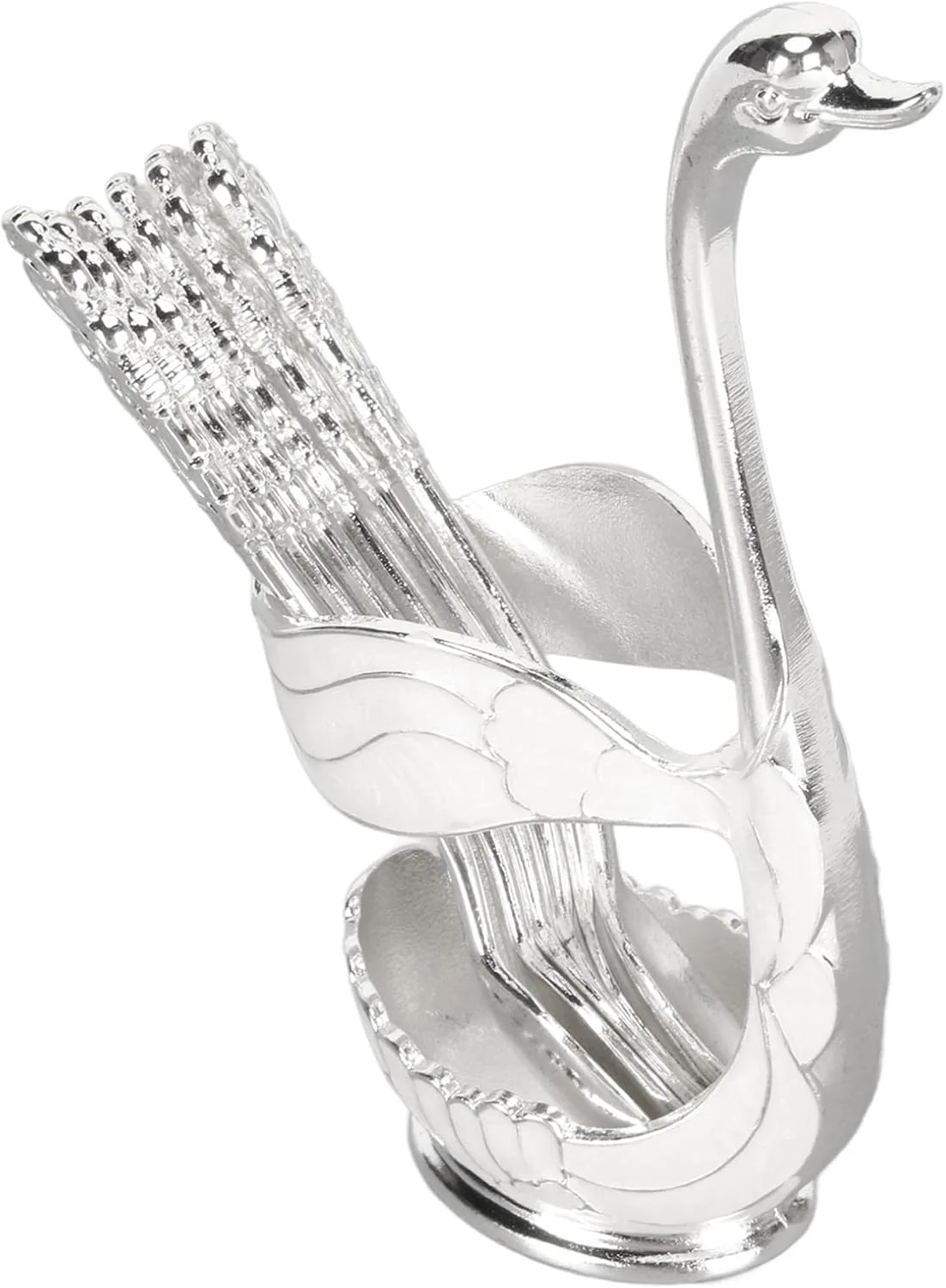 TOPINCN Swan Cutlery Set, Aluminum Swan Base Holder Teaspoon