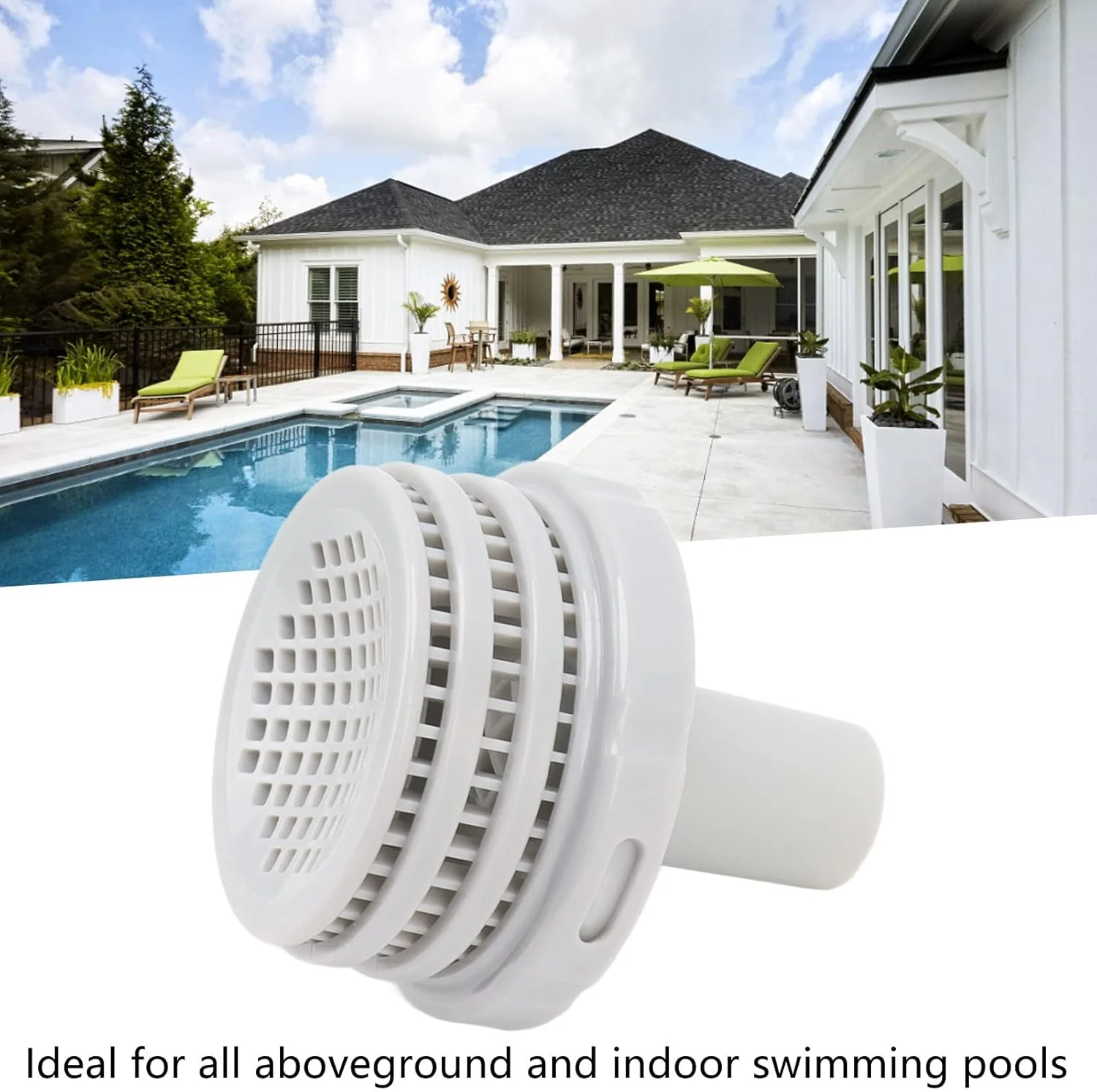 TOPINCN Swimming Pool Filter Connector, Plastic Strainer Hose