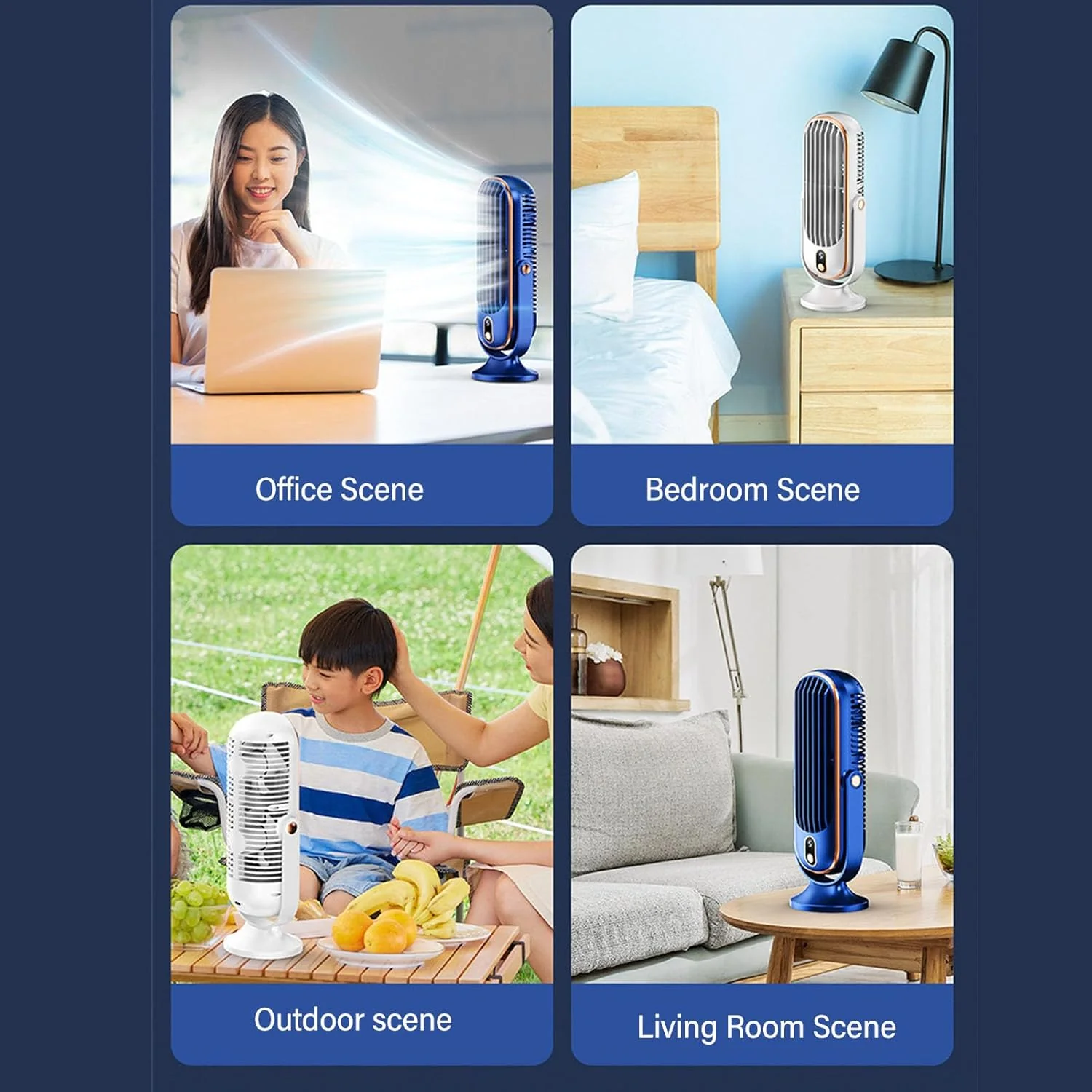 TOPINCN Tower Fan for Bedroom, Ultra Quiet Oscillating