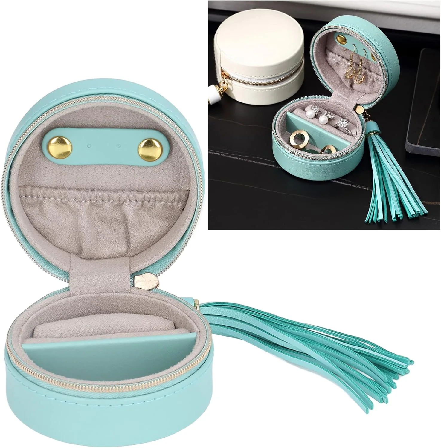 TOPINCN Travel Jewelry Box Jewelry Storage Box Earrings