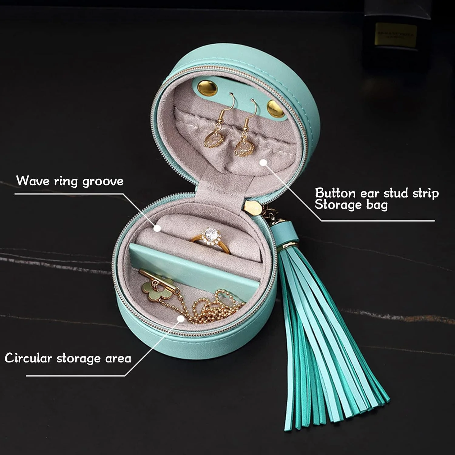 TOPINCN Travel Jewelry Box Jewelry Storage Box Earrings