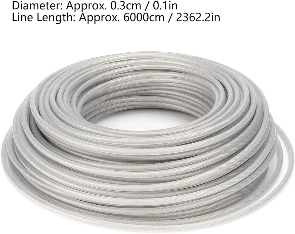 TOPINCN Trimmer Line, 60 Feet High Strength Steel