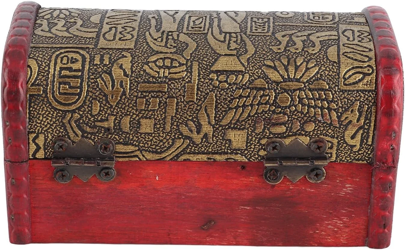 TOPINCN Vintage Woman Jewelry Box, Retro Wooden Box