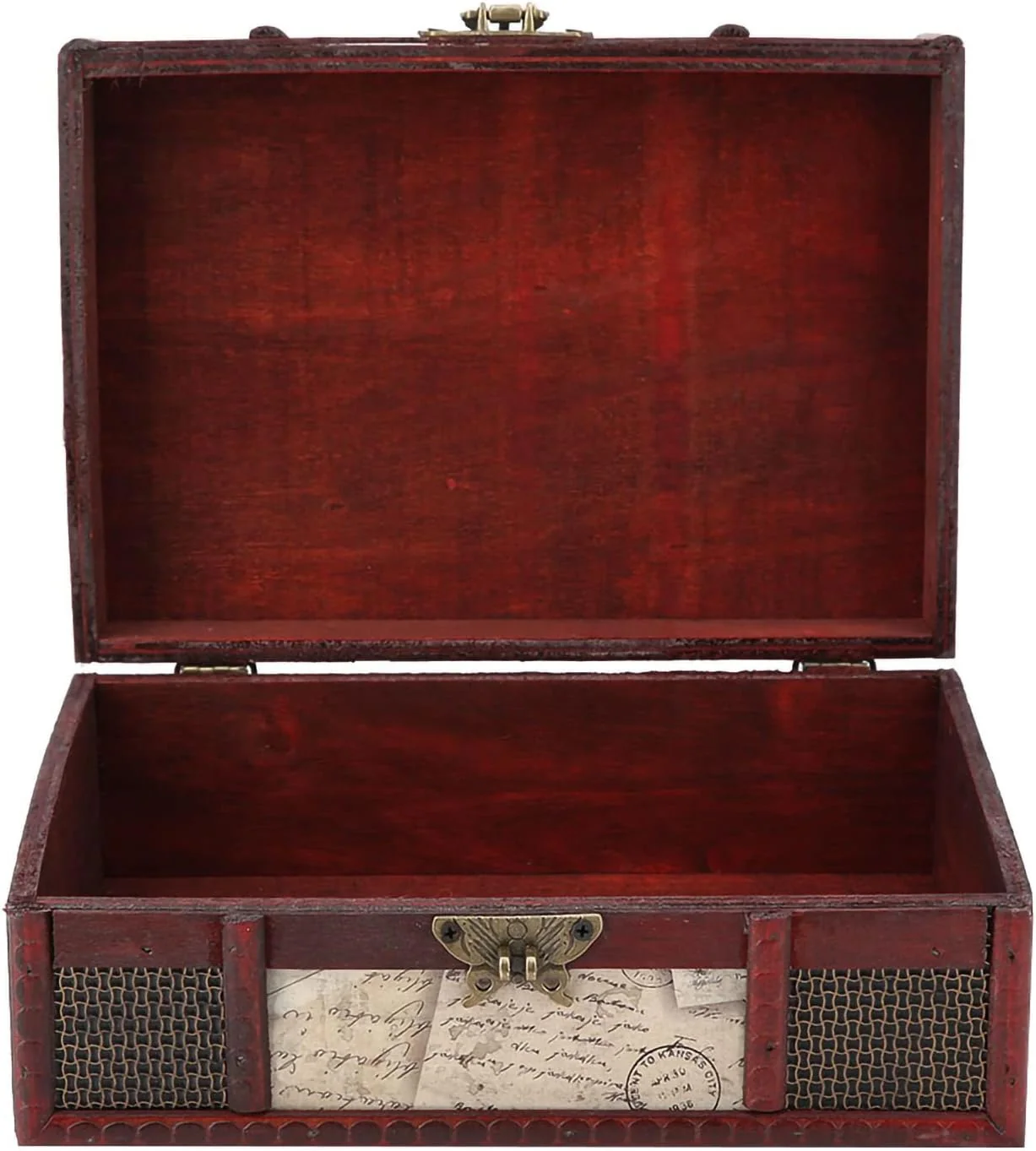 TOPINCN Vintage Wooden Storage Box, Chinese Style Design