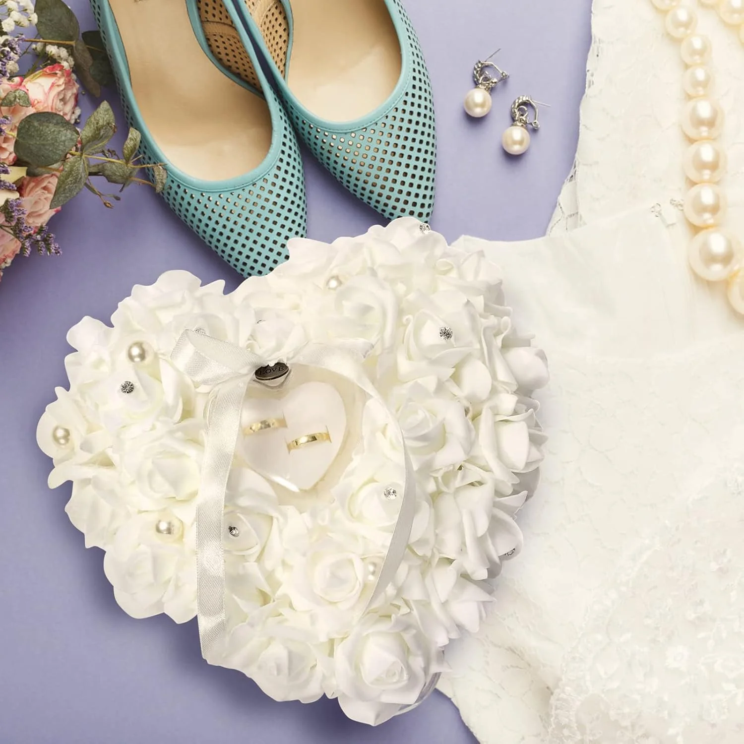 TOPINCN Wedding Pillow, Eemoon Flor Girl Basket White